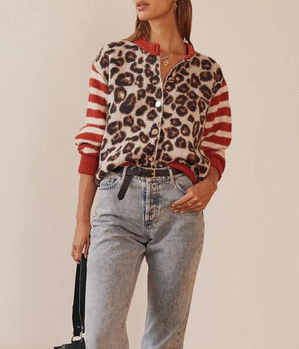 Gloria - Kuscheliger Damen Leopard Cardigan Herbstlich & Stylisch