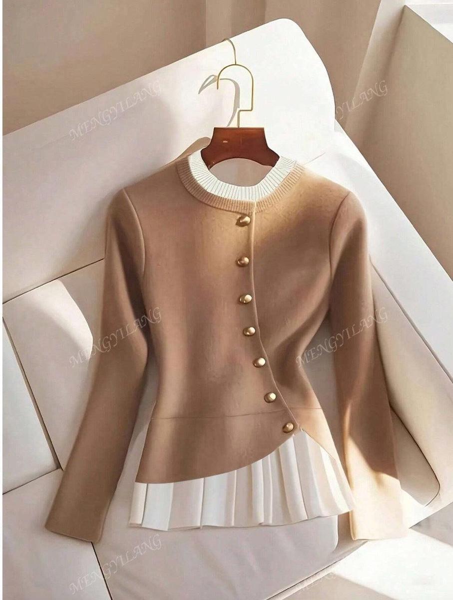 Ferike – Apricot Langarm-Pullover für Damen