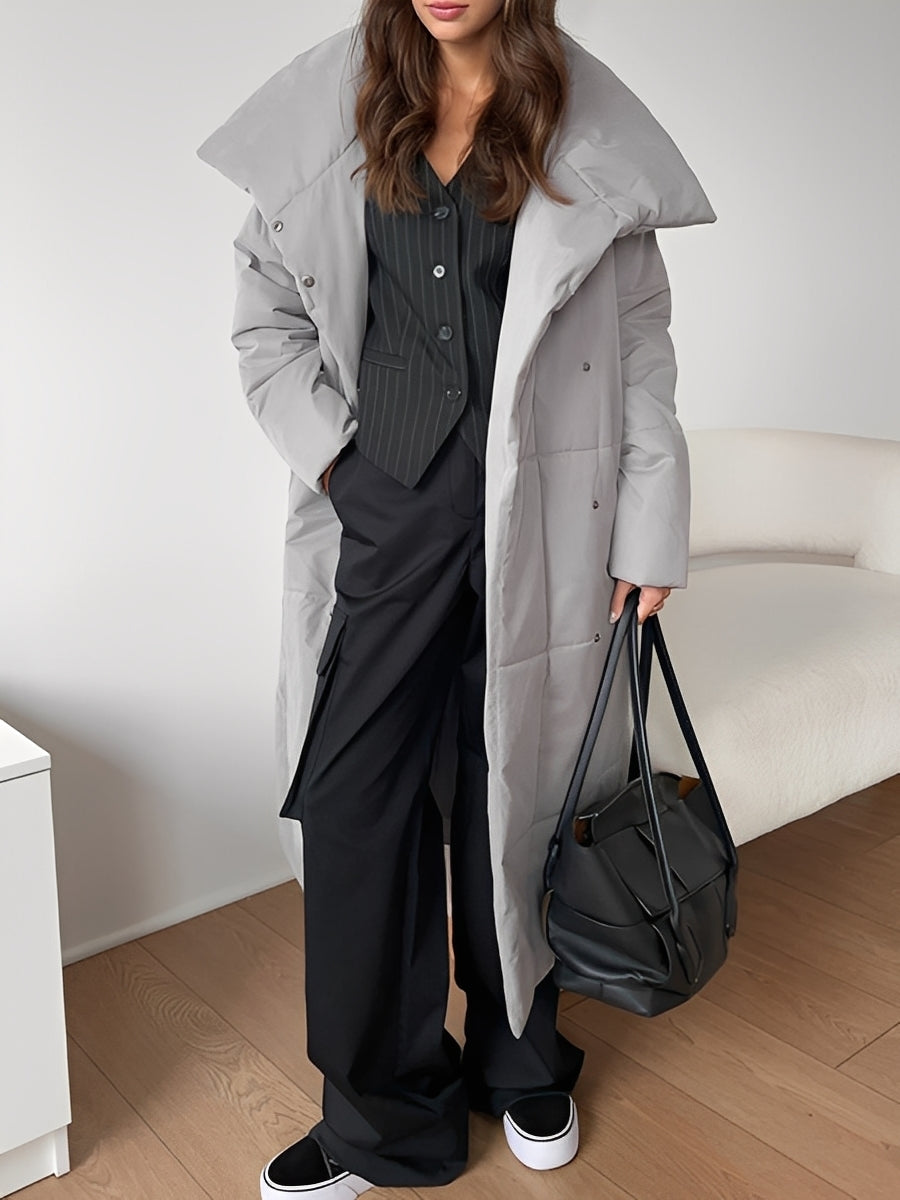 Nelia - Lange gefütterte Damenjacke warm & elegant