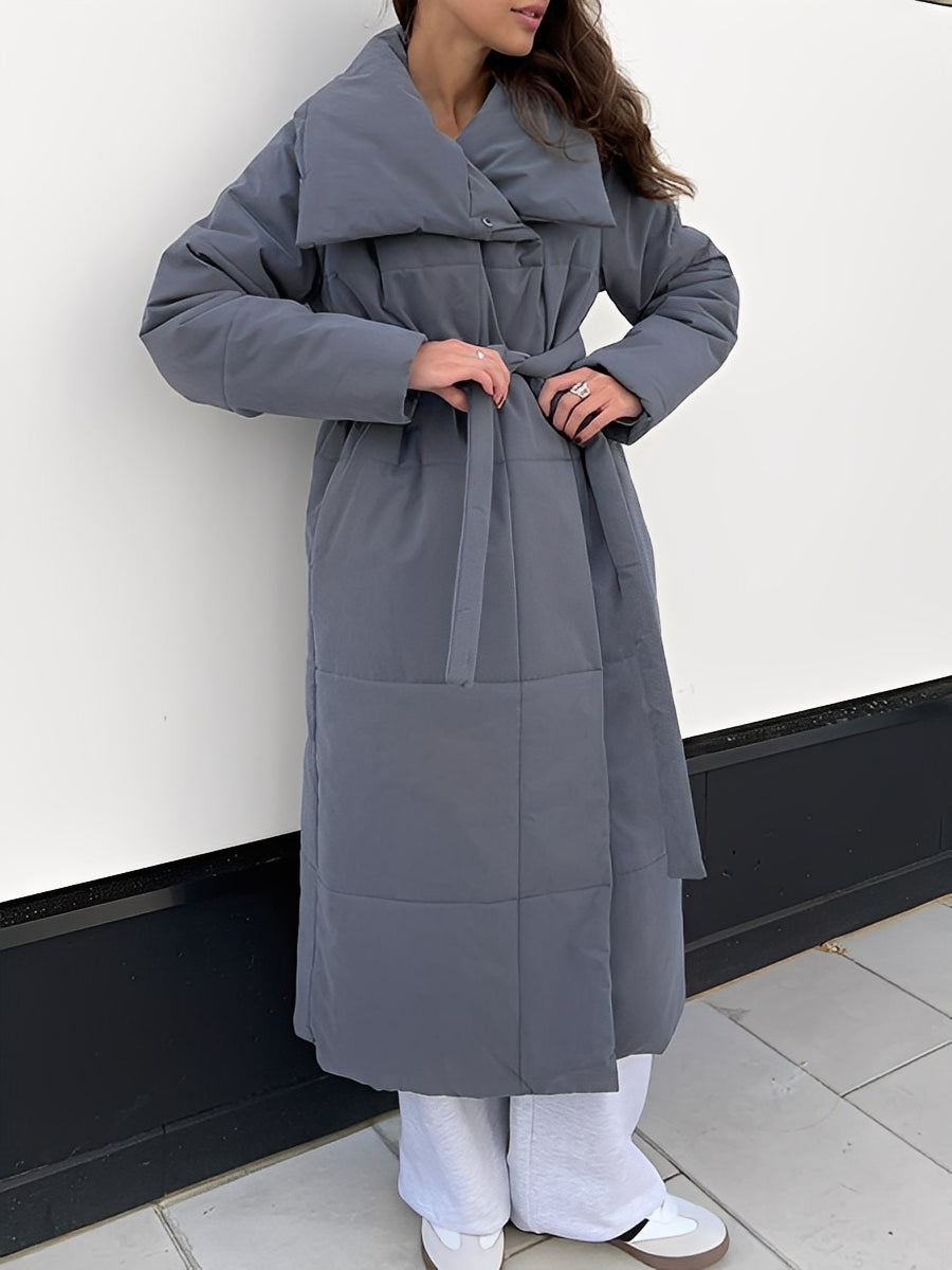 Nelia - Lange gefütterte Damenjacke warm & elegant