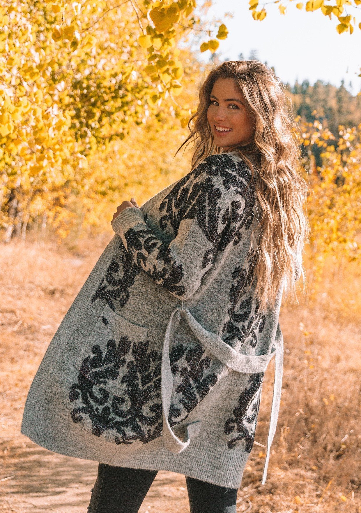 Simone – Warmer Winter-Cardigan Mit Gürtel