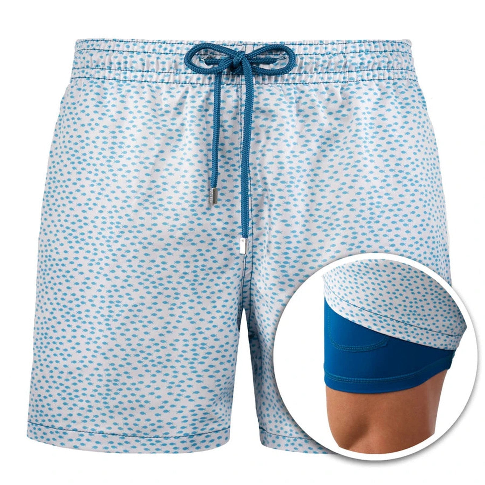 Leon – Badeshorts Herren Innenfutter Kordelzug Sommer Look