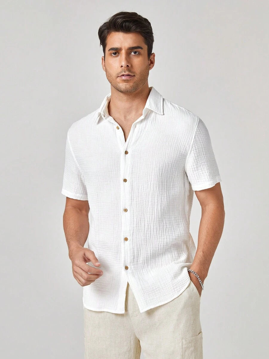 Bjoern – Baumwoll Shirt Herren Kurzarm Lässig Alltag