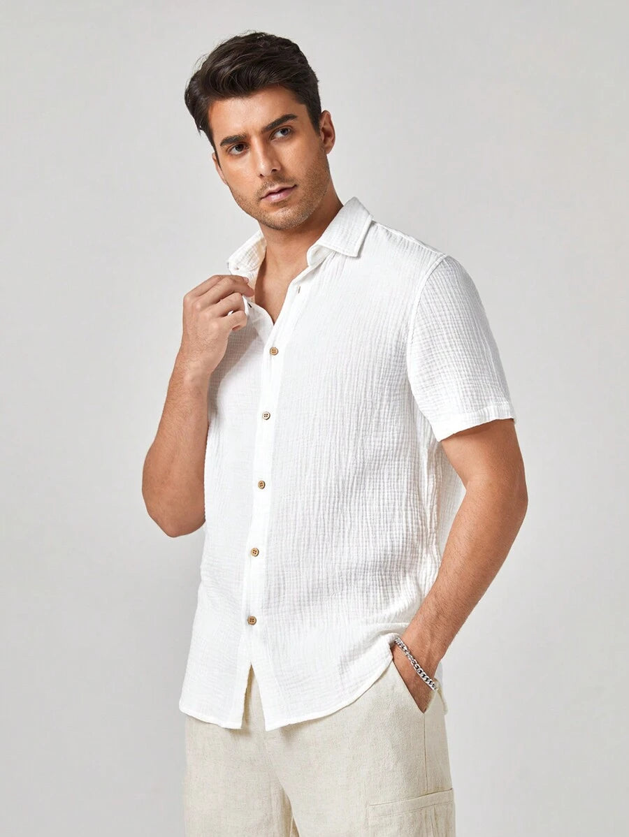 Bjoern – Baumwoll Shirt Herren Kurzarm Lässig Alltag