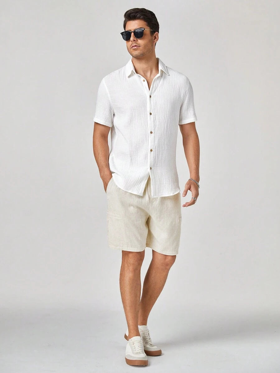 Bjoern – Baumwoll Shirt Herren Kurzarm Lässig Alltag