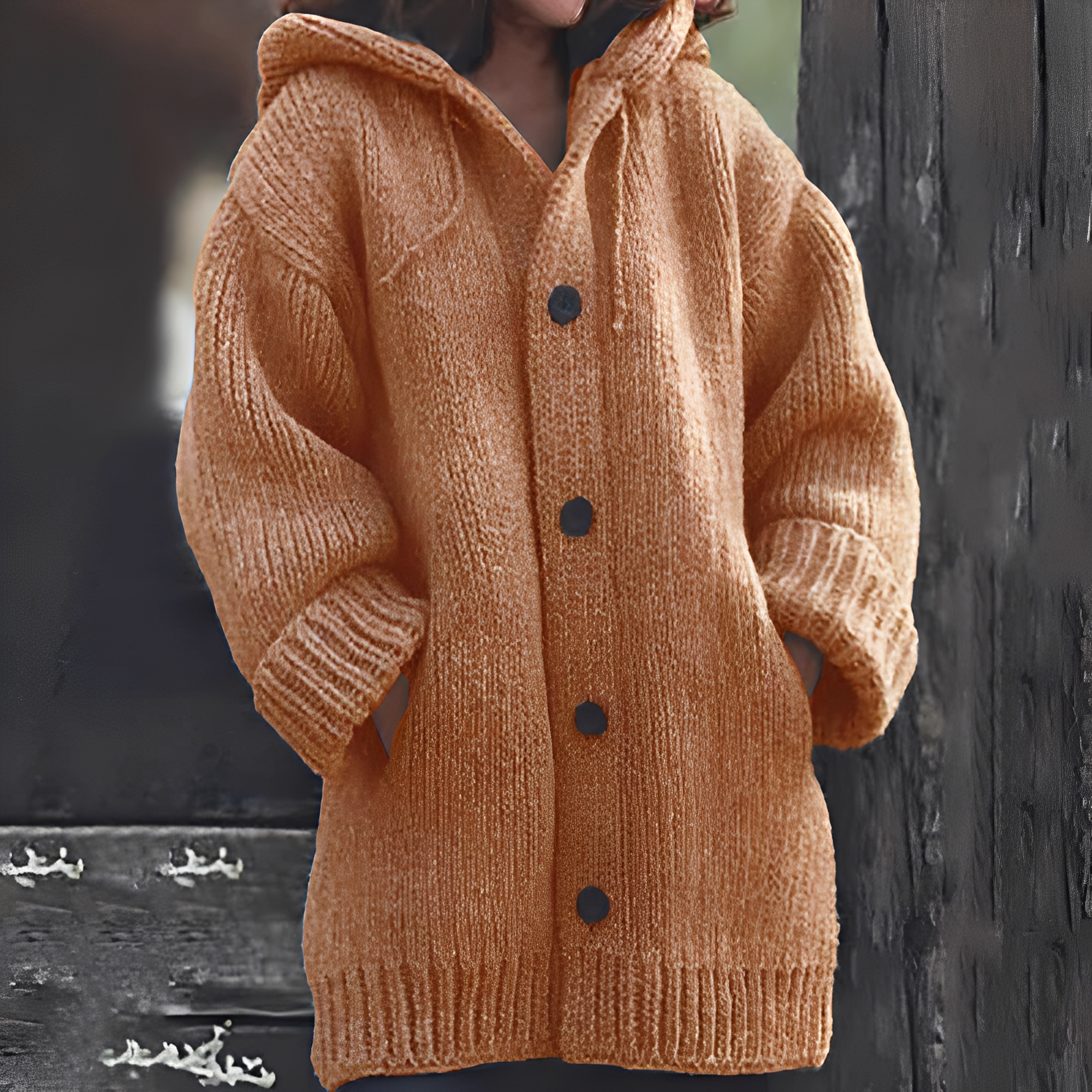 Blanca – Bequeme Kapuzen-Strickjacke für Damen