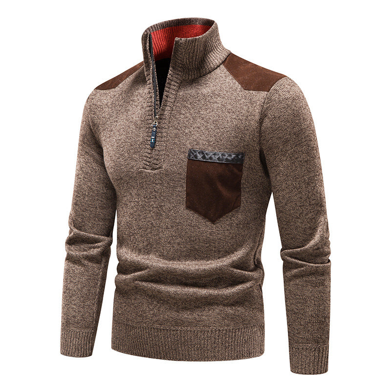 Osman – Modischer Pullover Mit Reißverschluss Und Tasche