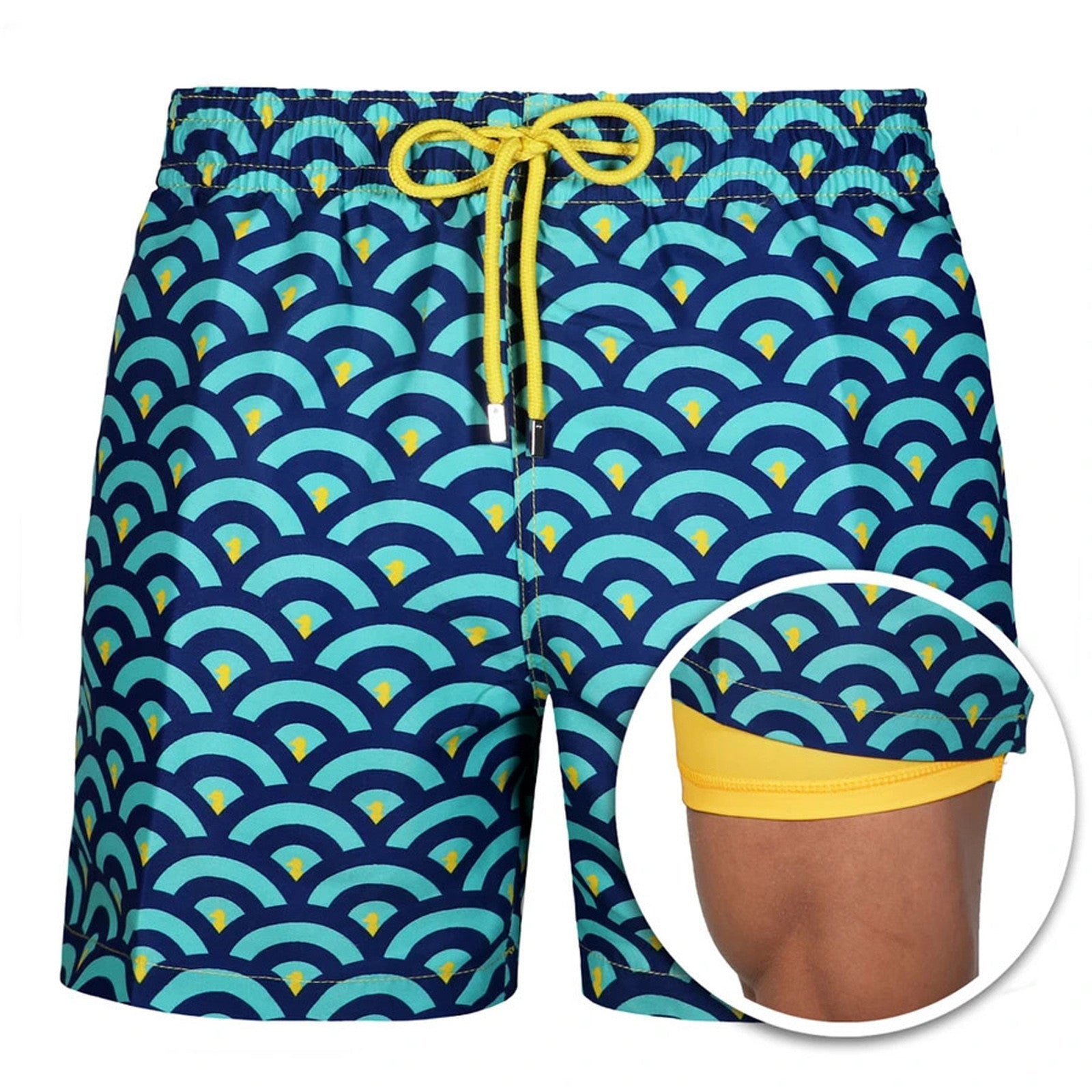 Leon – Badeshorts Herren Innenfutter Kordelzug Sommer Look
