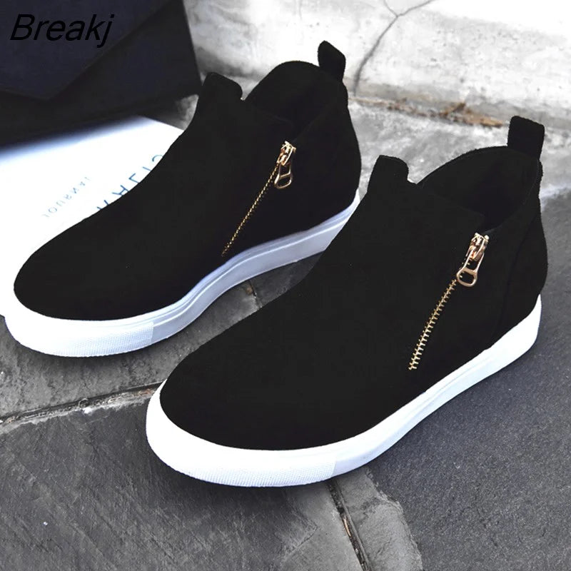 Frieda – Graue Slipper Mit Reißverschluss