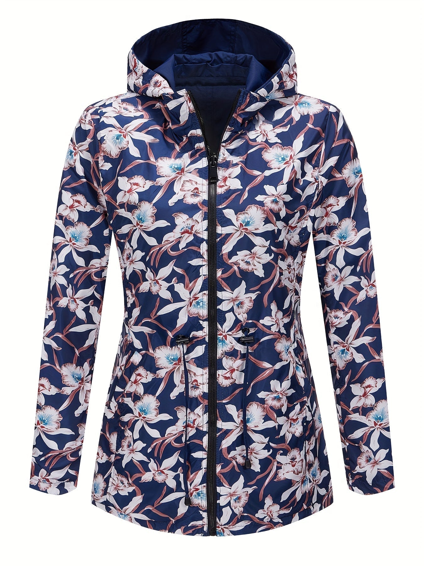 Carlotta - Damen Sommerjacke Blütenprint Mit Kapuze