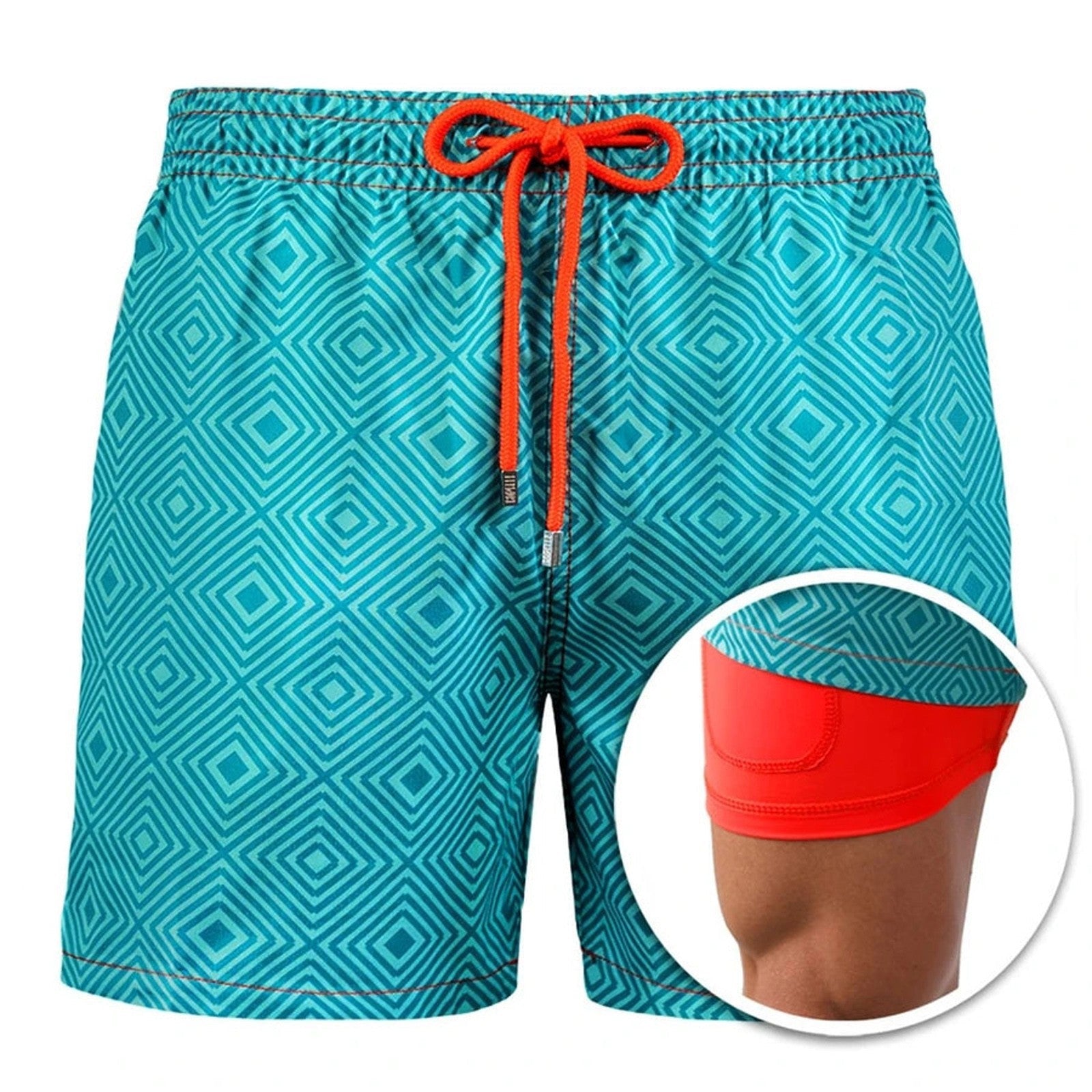 Leon – Badeshorts Herren Innenfutter Kordelzug Sommer Look