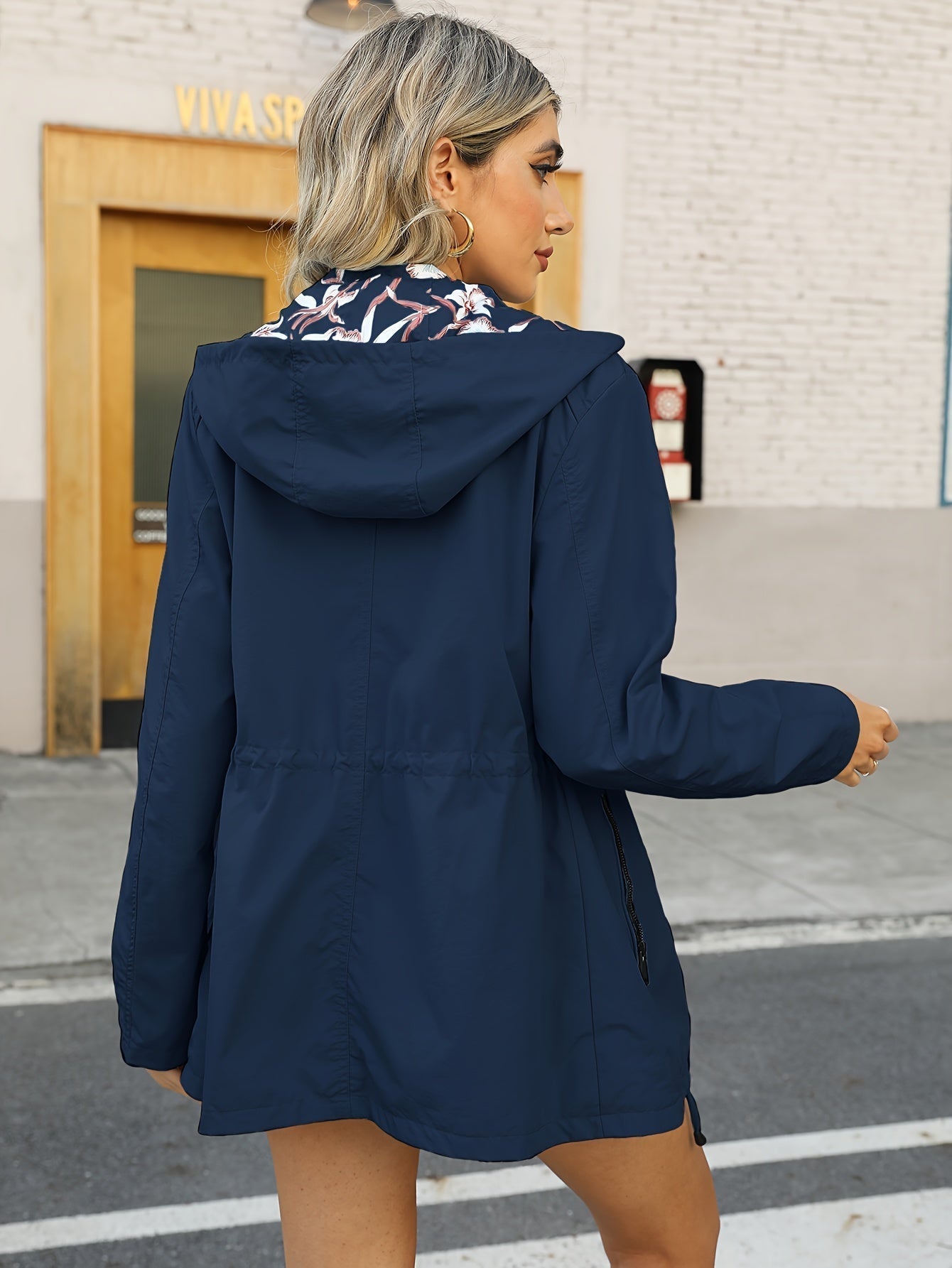 Carlotta - Damen Sommerjacke Blütenprint Mit Kapuze