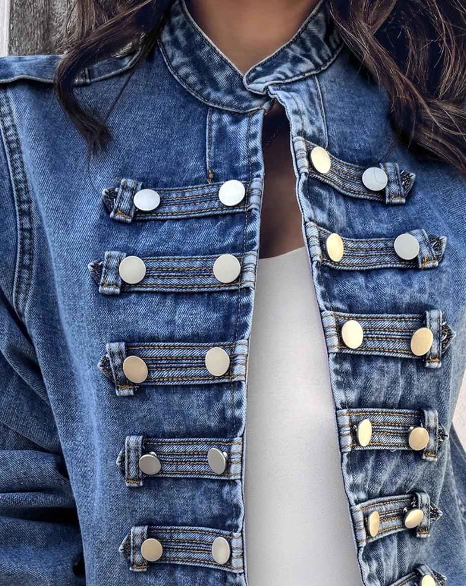 Hilla – Denim Long Sleeve Übergangsjacke für Damen