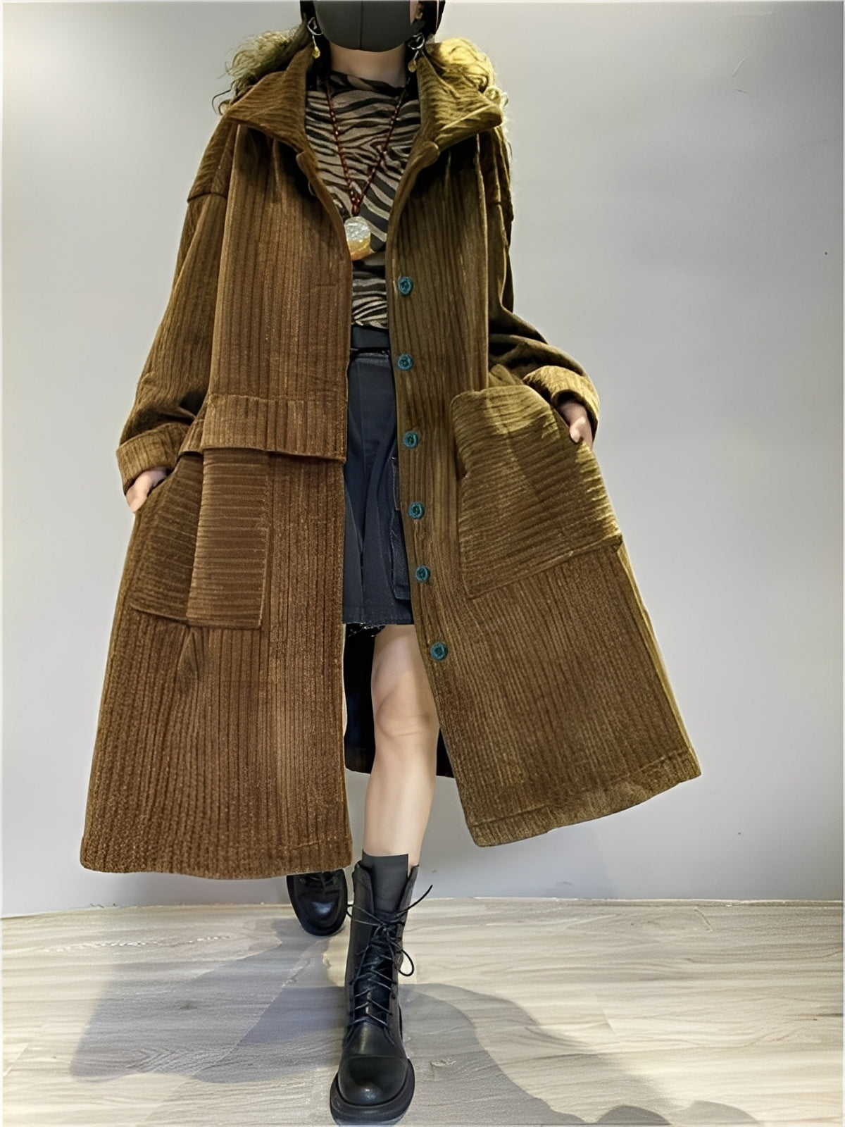 Irma – Lange, gemütliche Jacke mit Taschen