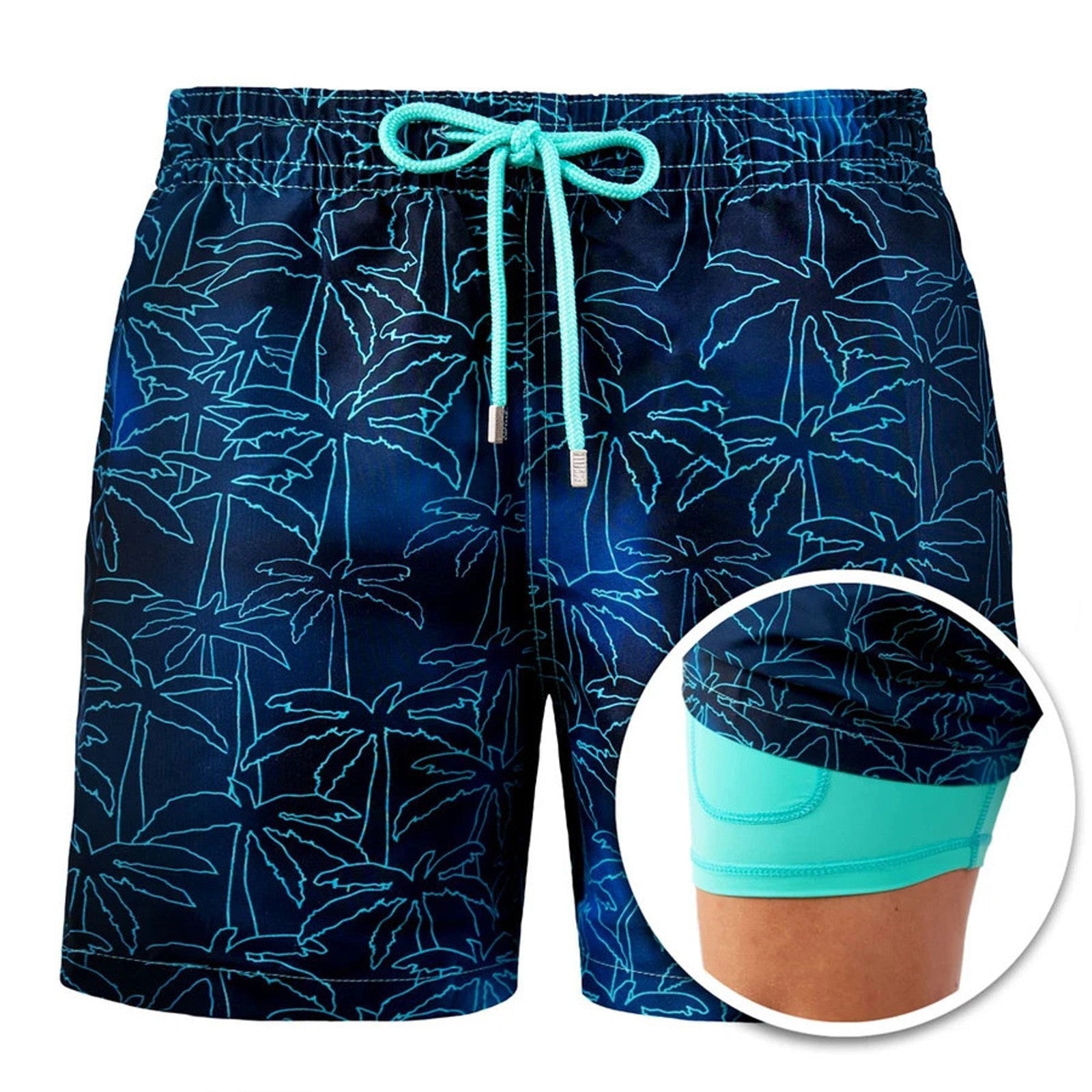Leon – Badeshorts Herren Innenfutter Kordelzug Sommer Look