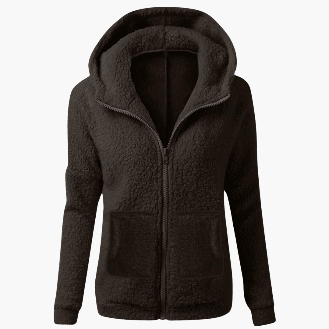 Monika - Damen Fleece Hoodie mit Reißverschluss und Kapuze