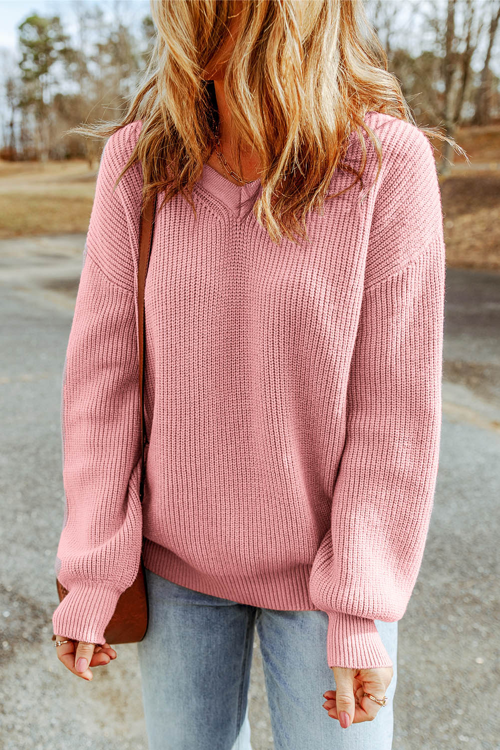Magda – Weicher rosa Pullover Damen Elegant