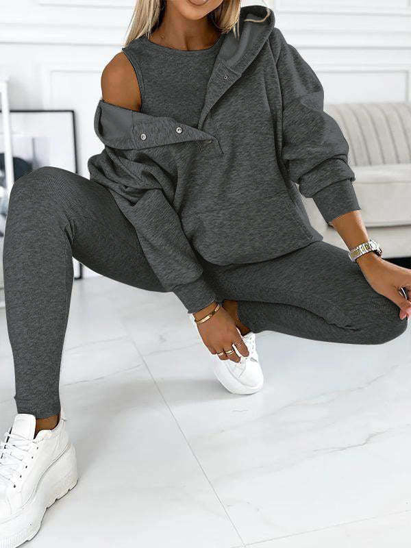Kerstin - 3-teiliges Damen-Sportanzug mit Kapuzenpullover