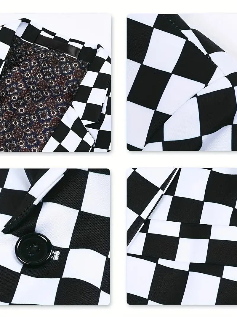 Jovan - Elegante Anzugjacke mit Schachbrettmuster für Herren