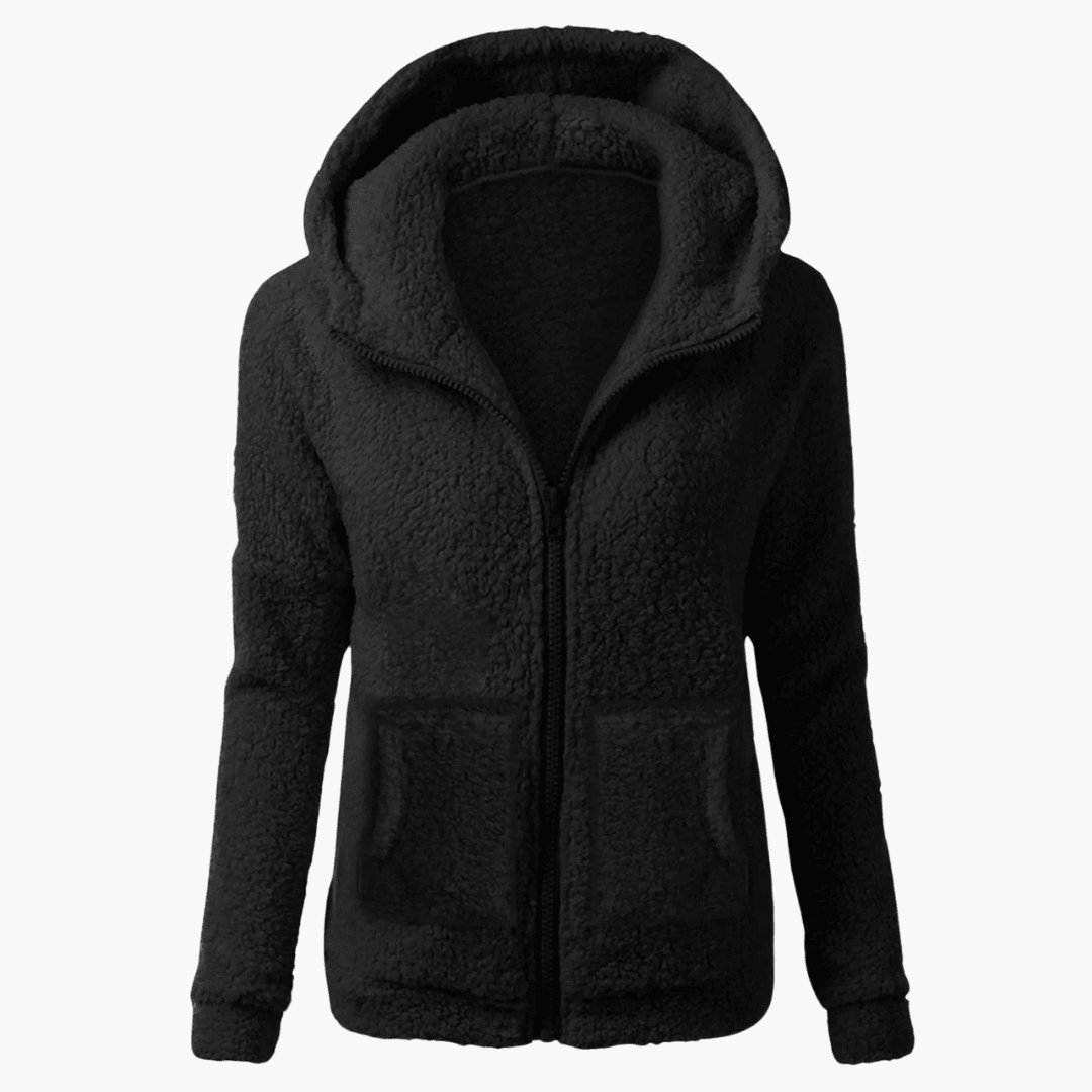 Monika - Damen Fleece Hoodie mit Reißverschluss und Kapuze