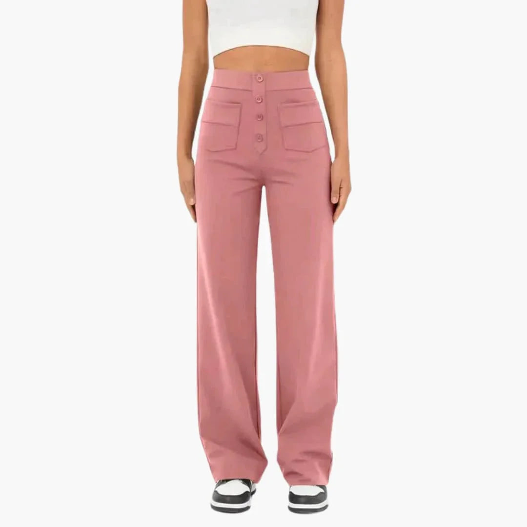 Marietta - Hohe Taille Stoffhose Damen Elegant