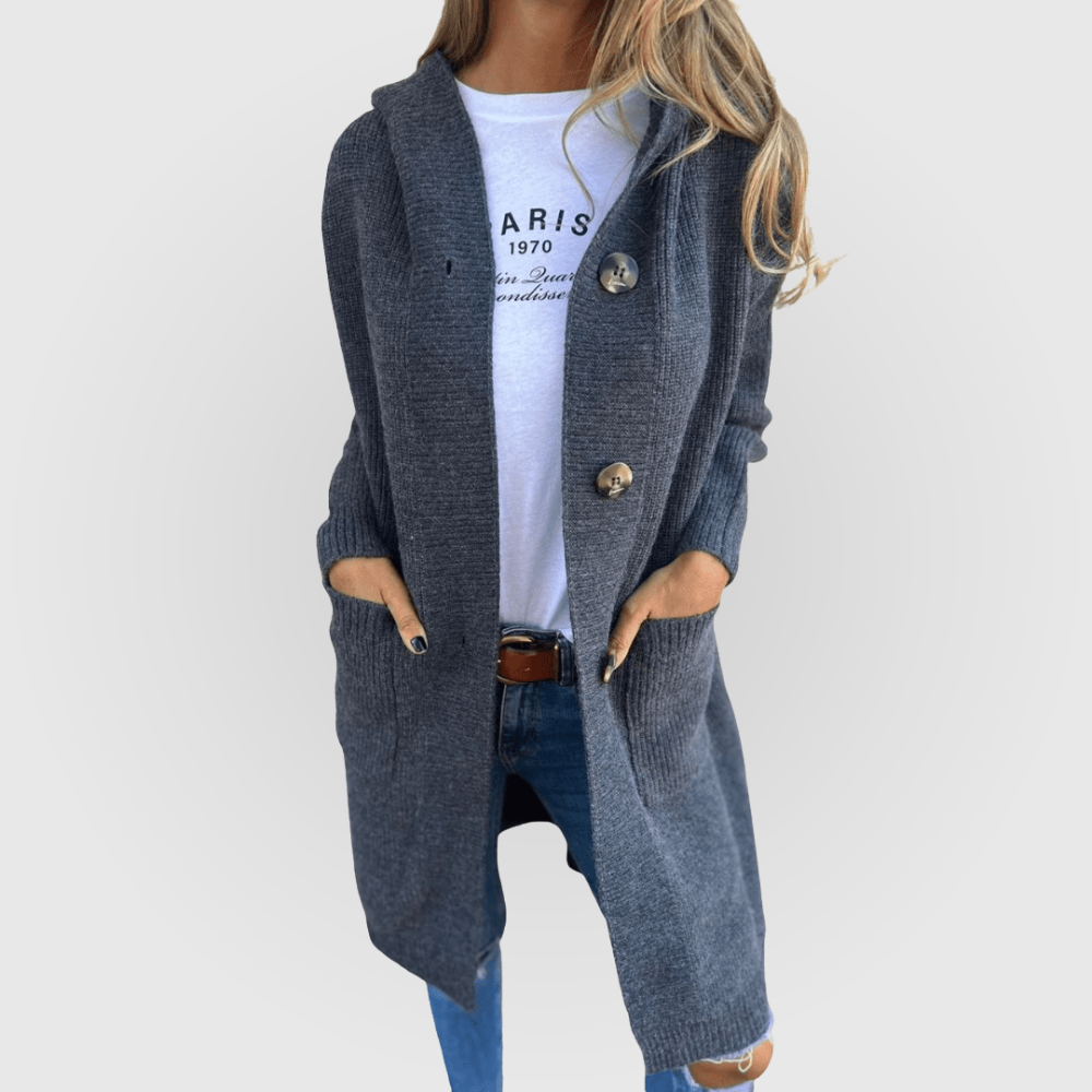 Fritza - Langer Damen Chic Cardigan Elegant & Weich