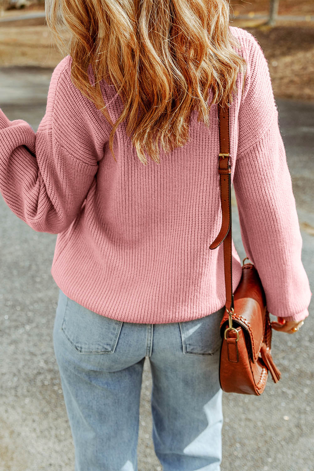 Magda – Weicher rosa Pullover Damen Elegant