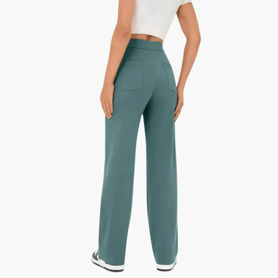 Marietta - Hohe Taille Stoffhose Damen Elegant