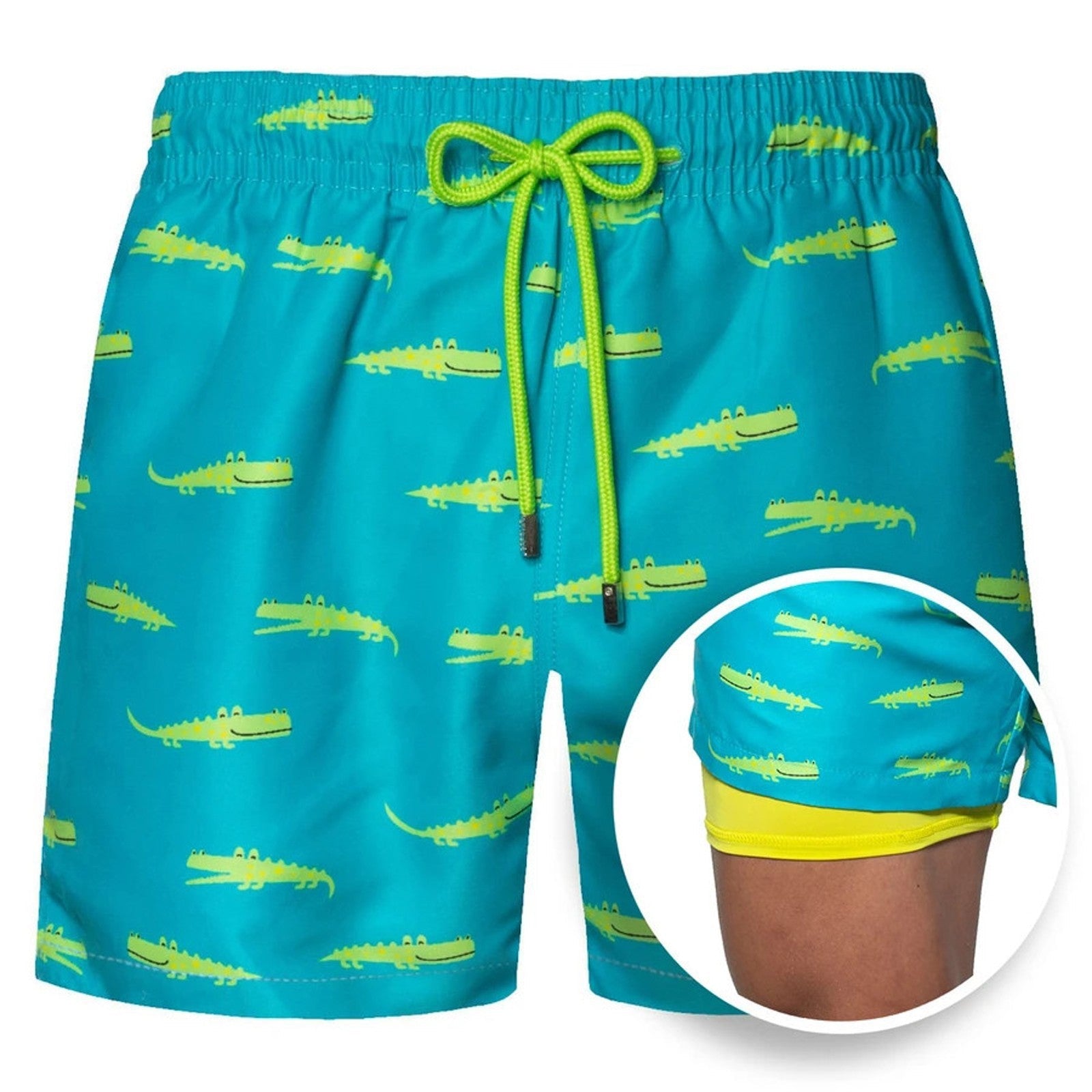Leon – Badeshorts Herren Innenfutter Kordelzug Sommer Look