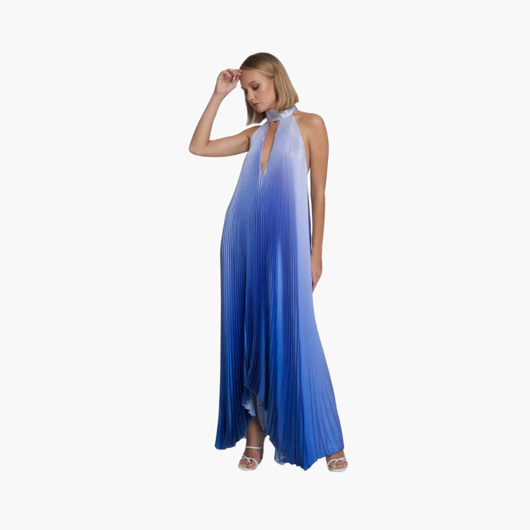 Felicitas – Sommerliches Plisseekleid mit Blumenmuster