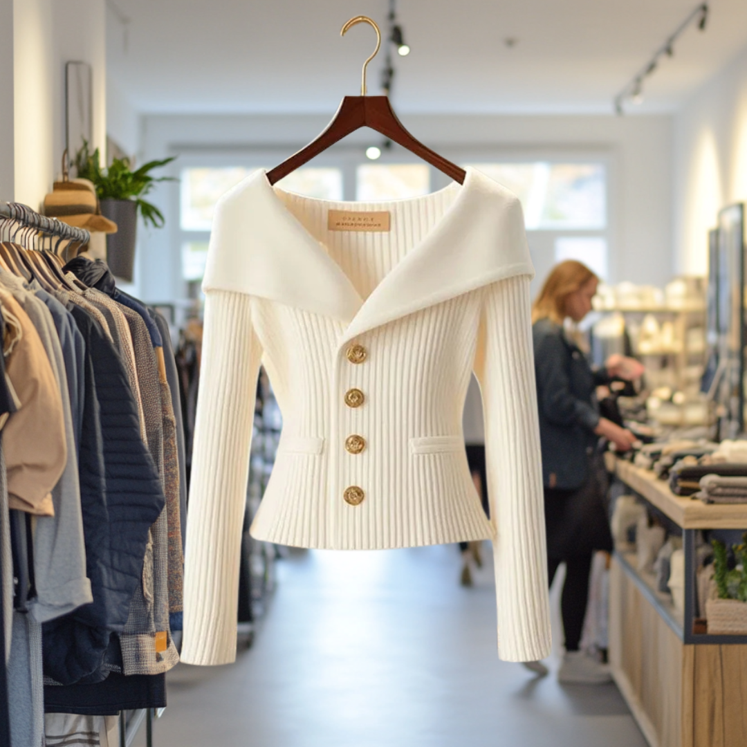 Veleda – Eleganter Damen Cardigan mit Knöpfen