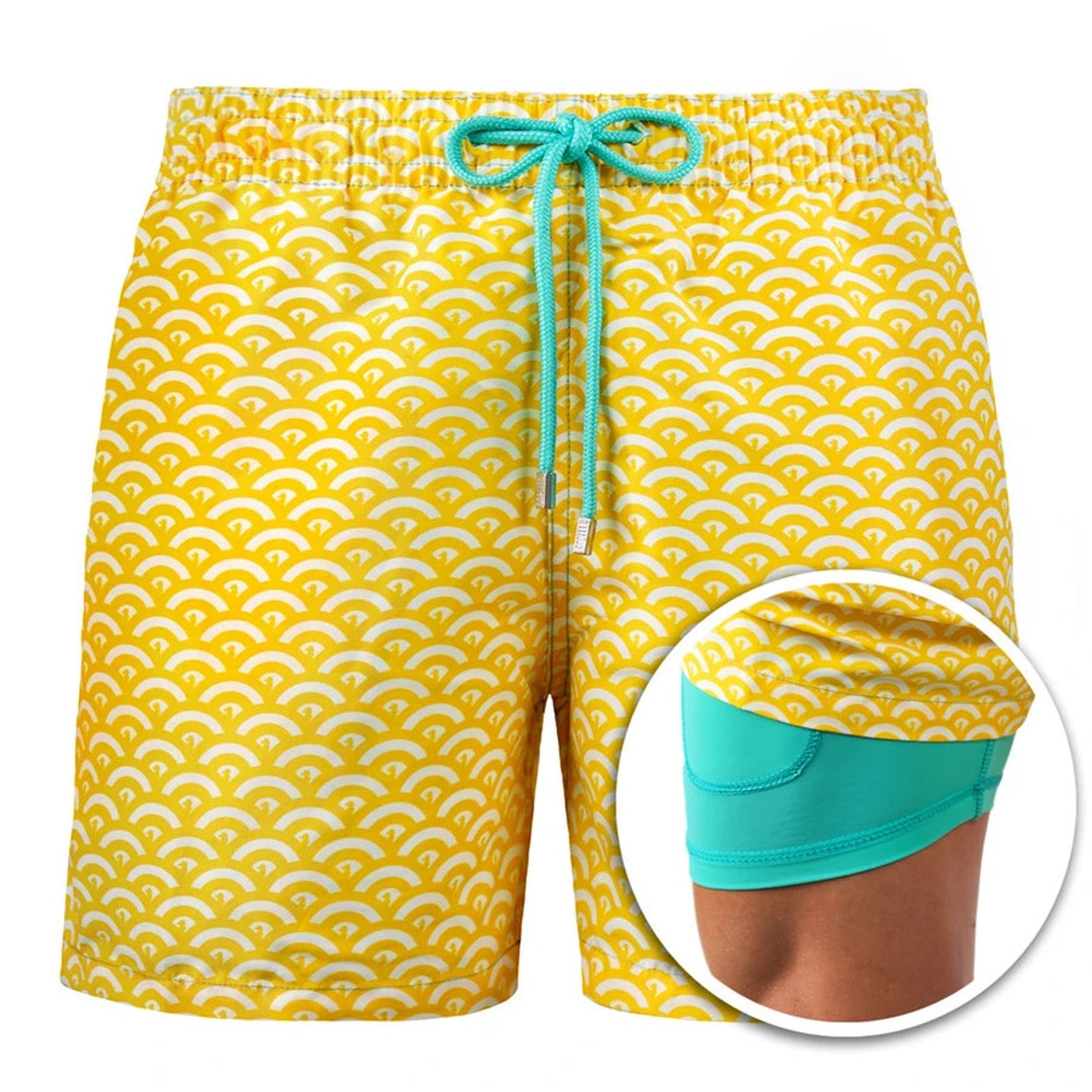 Leon – Badeshorts Herren Innenfutter Kordelzug Sommer Look