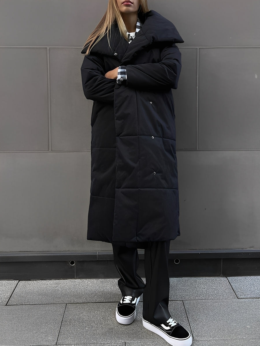 Nelia - Lange gefütterte Damenjacke warm & elegant