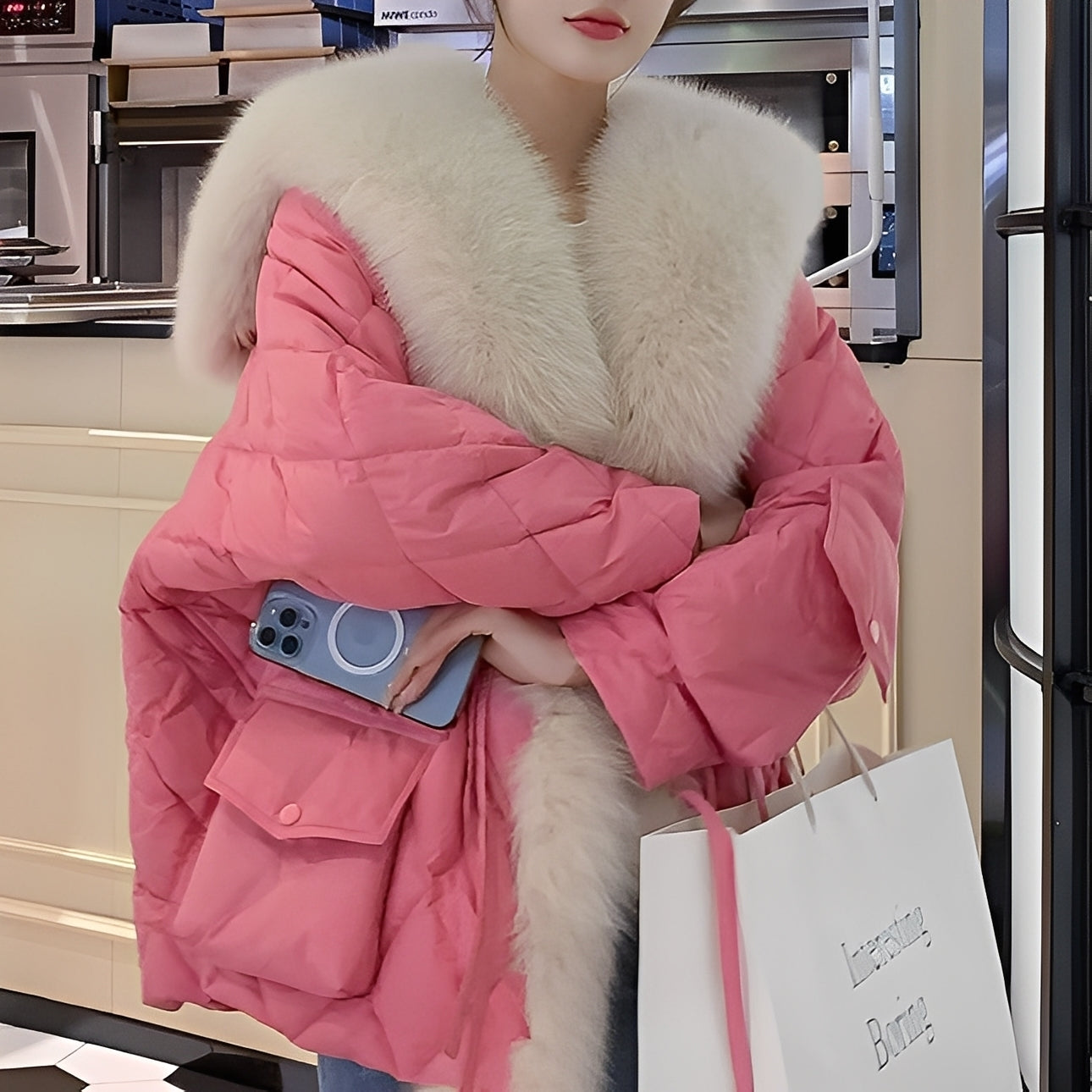 Diana – Trendige Damenjacke Mit Warmem Kragen