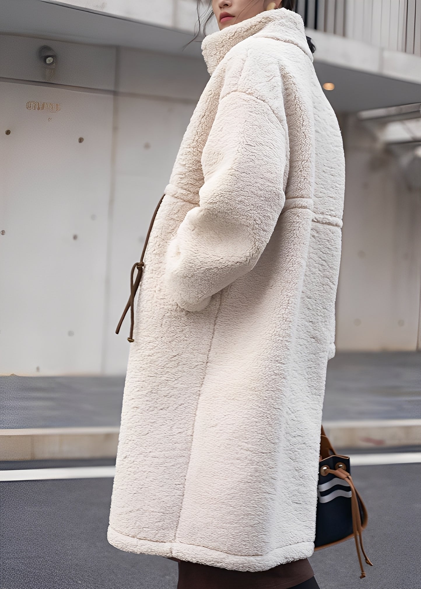 Jesina - Bequemer lockerer Wollmantel für Damen