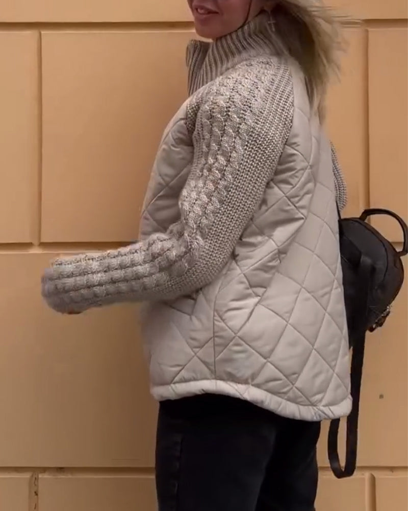 Gudrun – Einfarbiger Mantel mit Reißverschluss