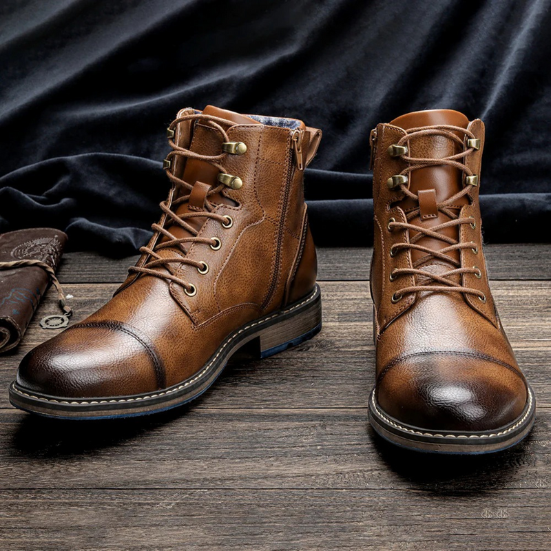 Jesper – Vintage Stiefel Mit Schnürung Für Herren