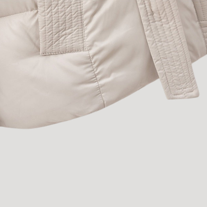 Julia – Gefütterte Jacke Mit Bindegürtel Und Kapuze