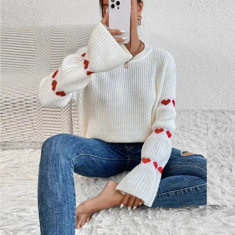 Amanda – Modischer Damen Strickpullover mit Kuscheliger Wärme Weiß