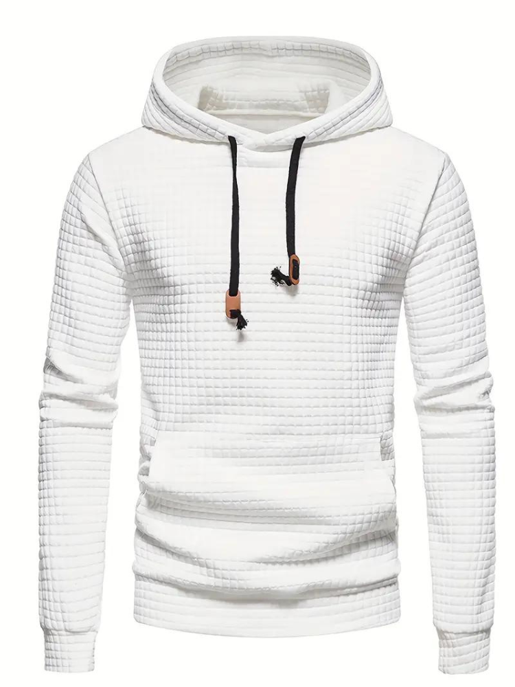 Balthasar – Bequemer Pullover Hoodie für Herren Weiß