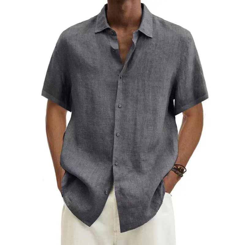 Bastian – Leinenhemd Herren 100% Leinen Sommer Klassisch 4