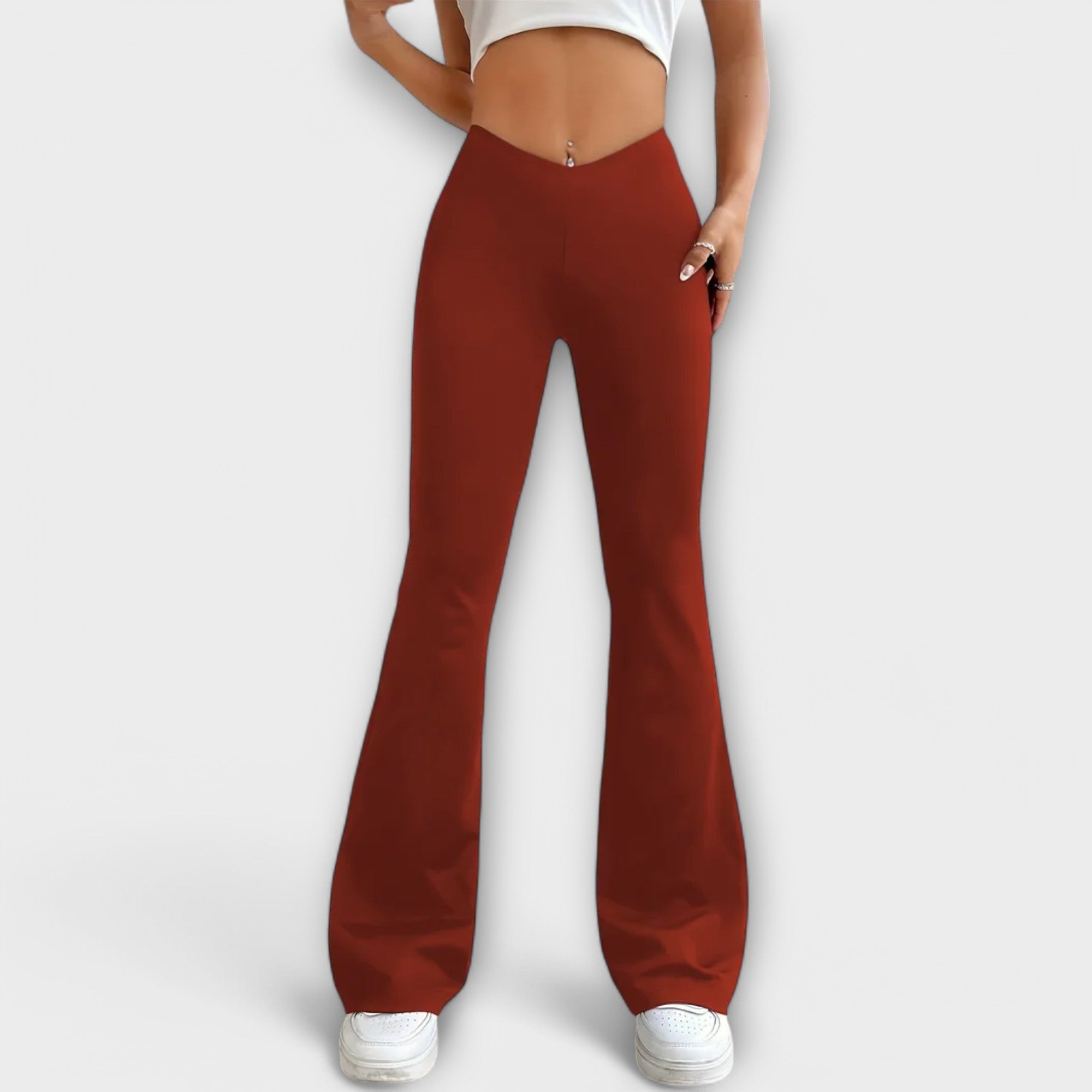 Benike - Lockere Hose mit ausgestelltem Bein Braun