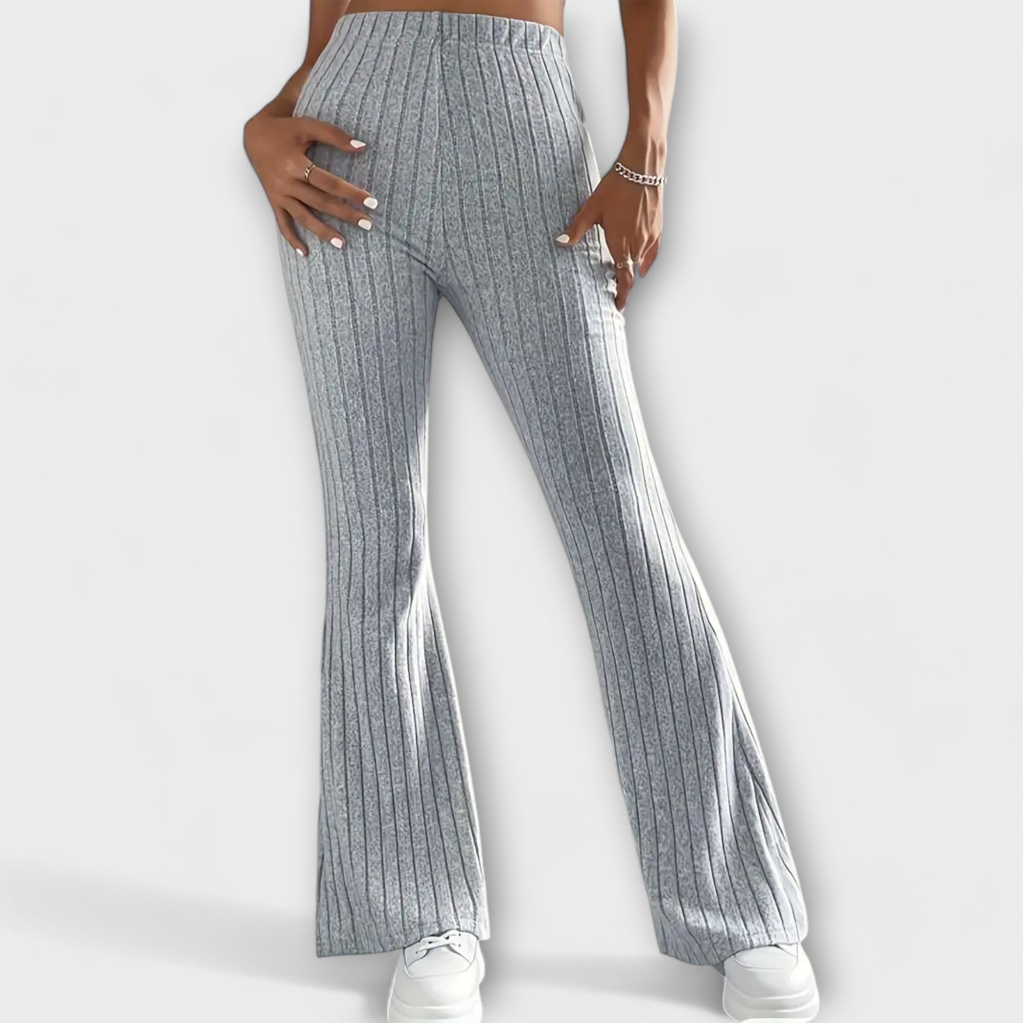 Bentea – Elegante Damen-Schlaghose mit Retro-Flair Grau