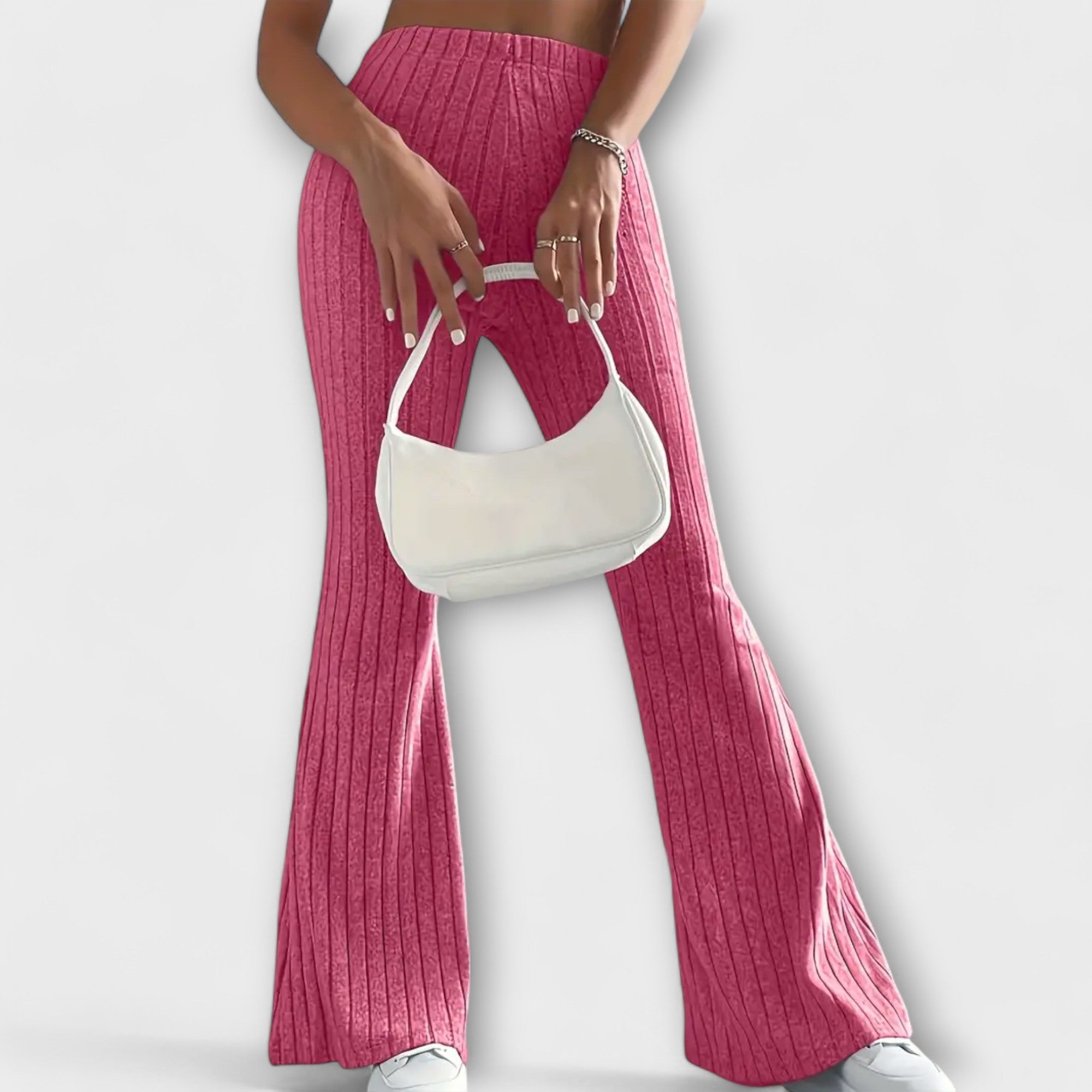 Bentea – Elegante Damen-Schlaghose mit Retro-Flair Rosa 2