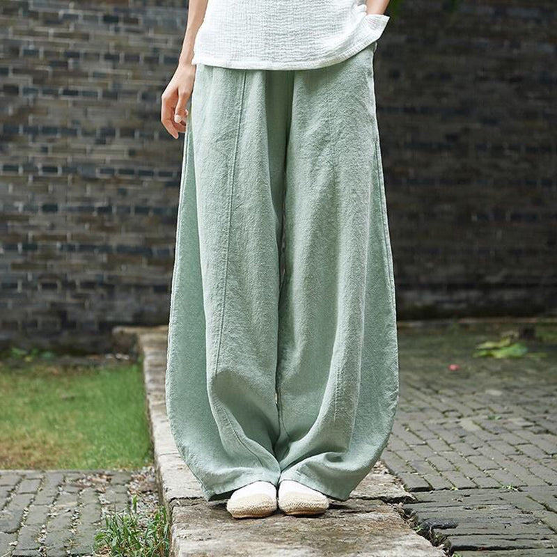 Bernadette - Weite luftige Hose für Damen Grün