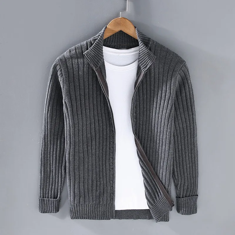Bert - Eleganter Cardigan für Herren Dunkelgrau
