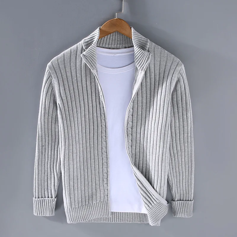 Bert - Eleganter Cardigan für Herren Grau