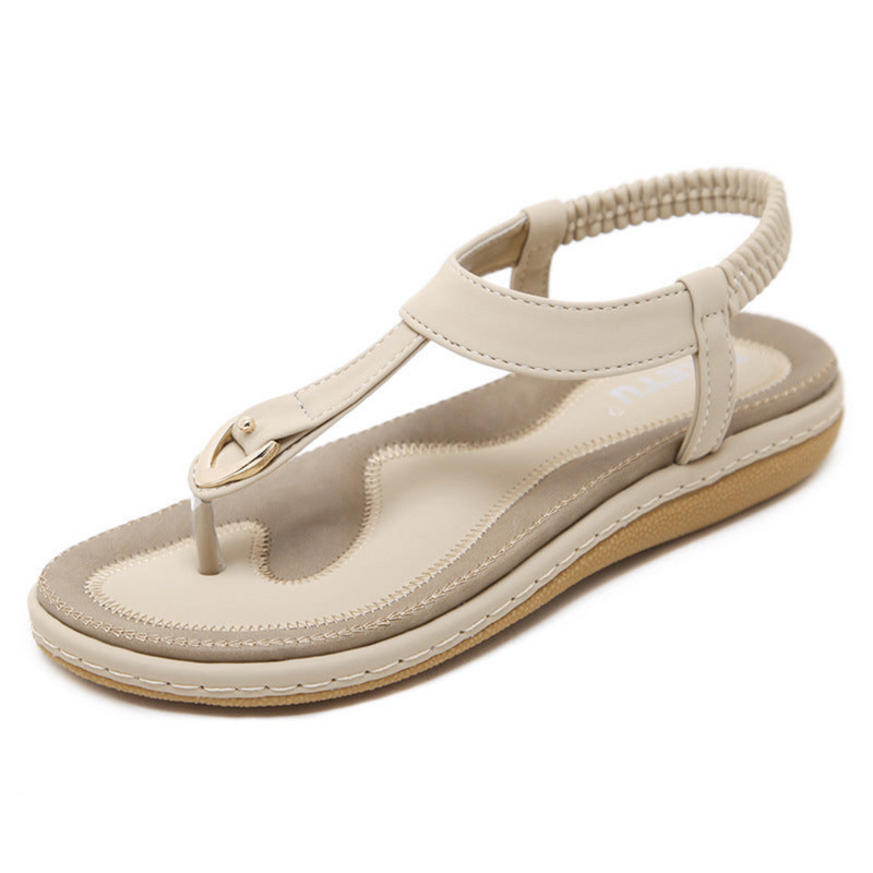 Bettina - T-Riemen-Sandalen für Damen Beige