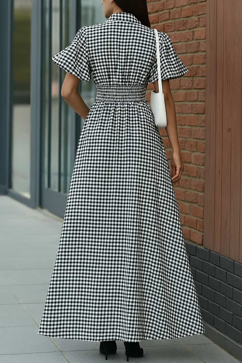 Bianca - Kariertes Taschenkleid für Damen Kariert 3