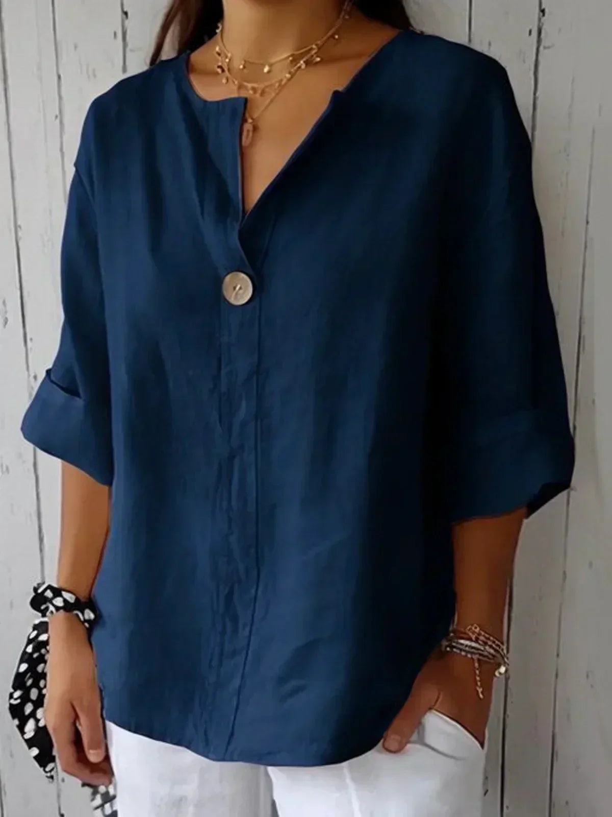 Bianca – Stilvolle Bluse Damen Relaxed Fit Elegant 6
